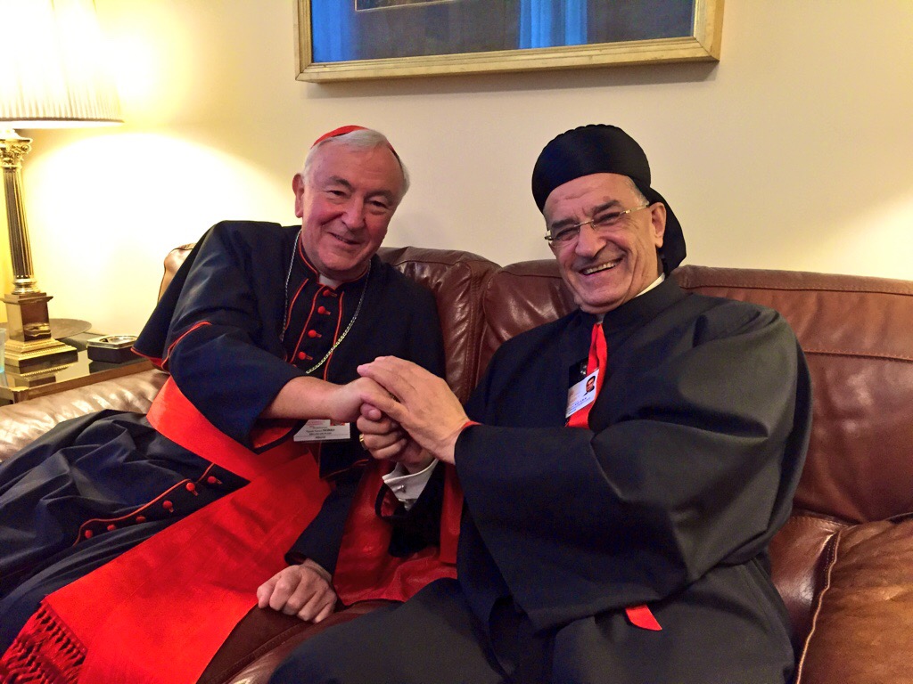 Cardinal Vincent with the Maronite Patriach of Antioch 