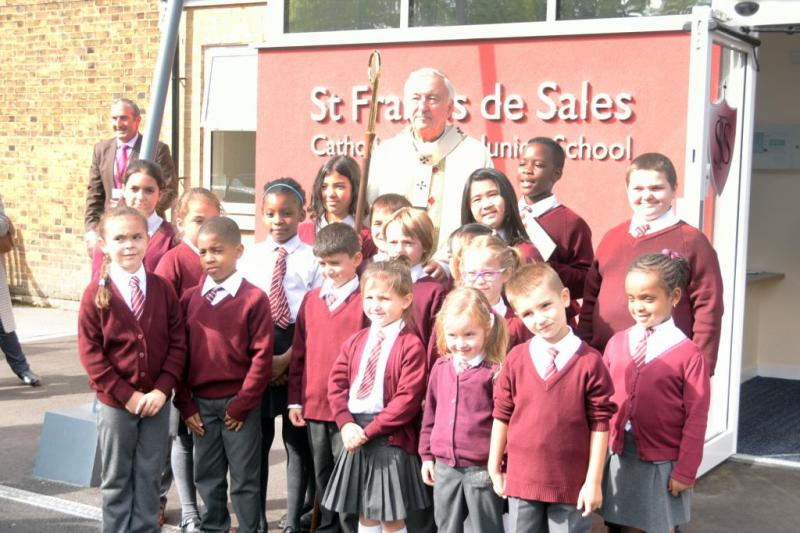 Cardinal Vincent Blesses New Buildings at St Francis de Sales School