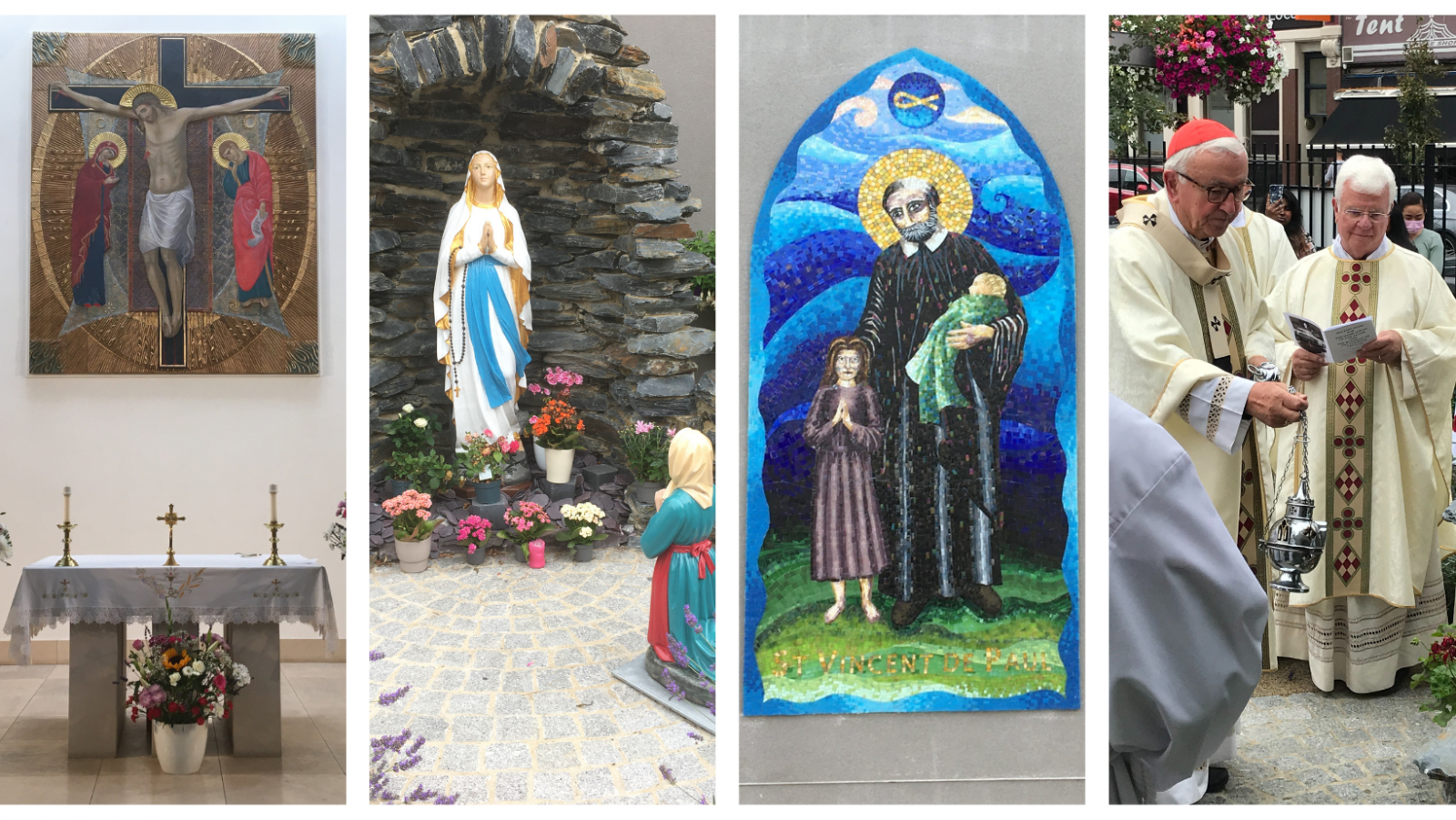 Cardinal dedicates altar and blesses artwork and grotto at Harrow Road