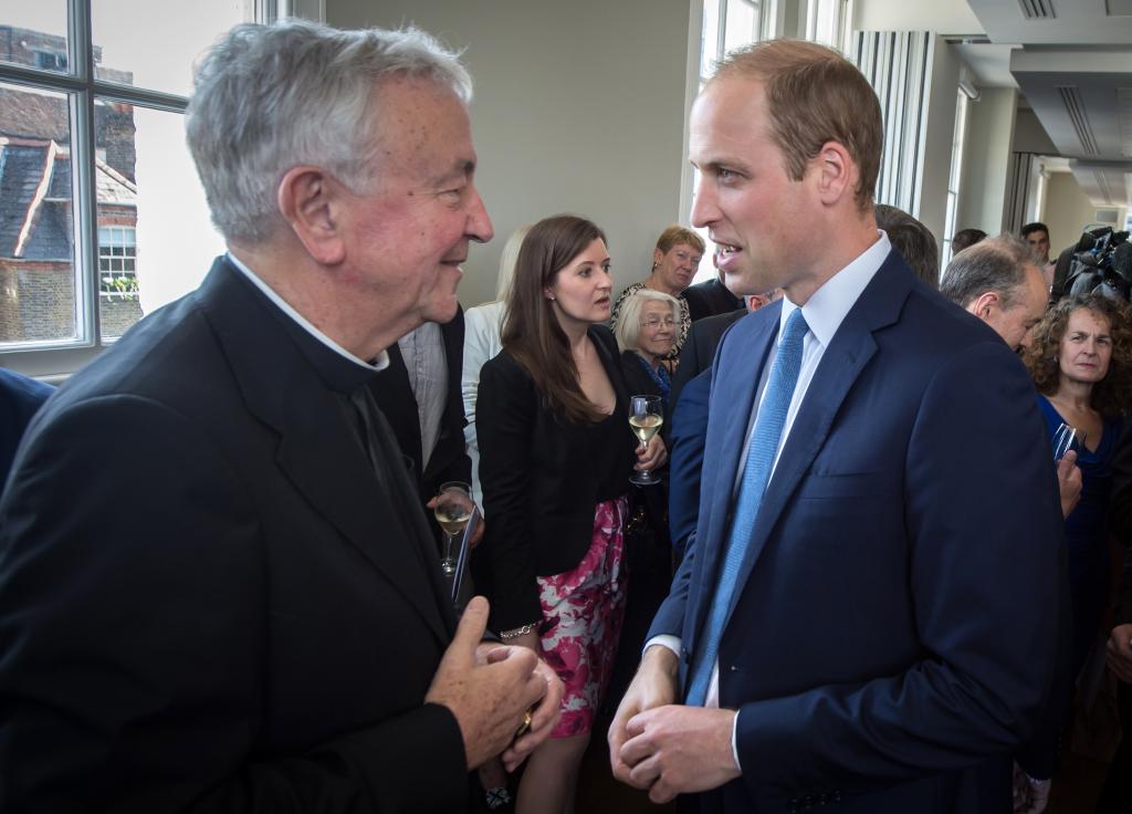 Picture from Prince William’s visit to the Passage Centre with Cardinal Vincent Nichols in May 2016