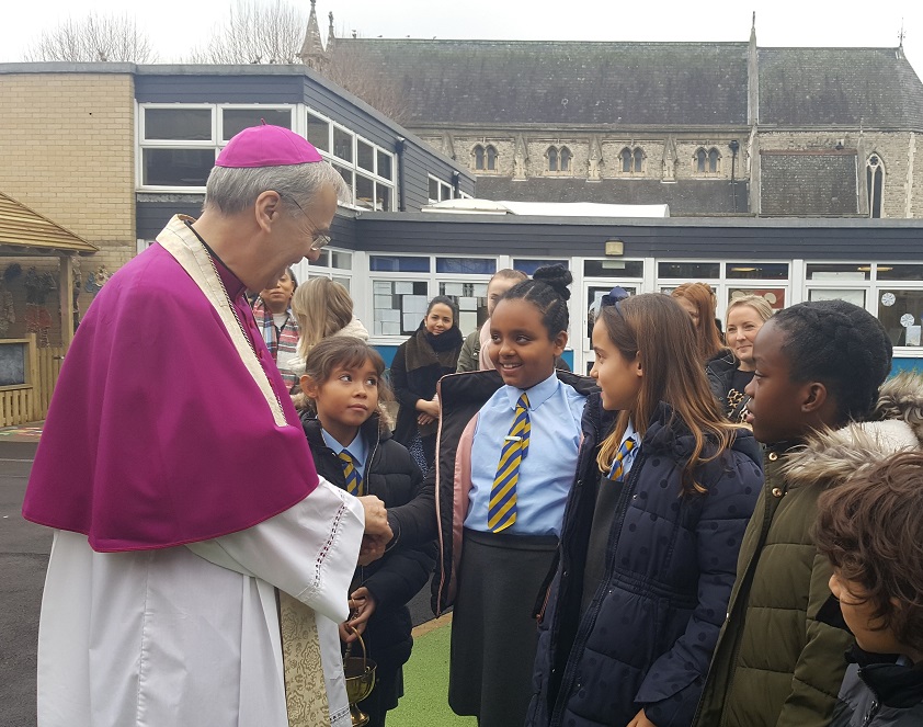 St Anne's Infant playground blessing - Diocese of Westminster