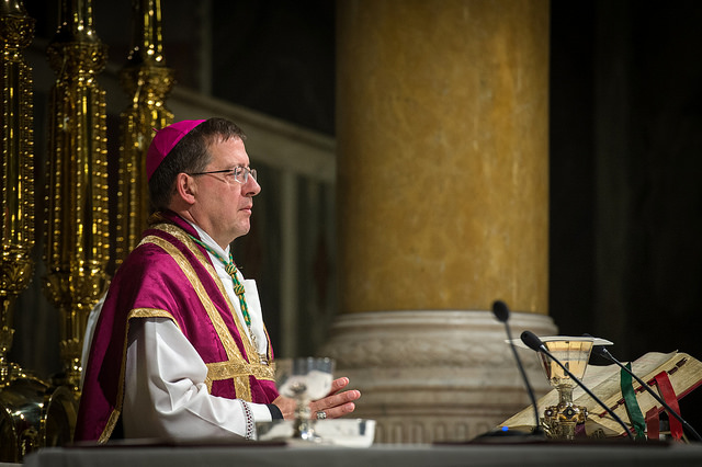 Bishop John Sherrington celebrating a Requiem Mass on 50th anniversary of Abortion Act in 2017 (Mazur/CBCEW.org.uk)