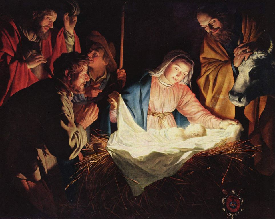 'Adoration of the Shepherds' by Gerard van Honthorst via Wikimedia Commons