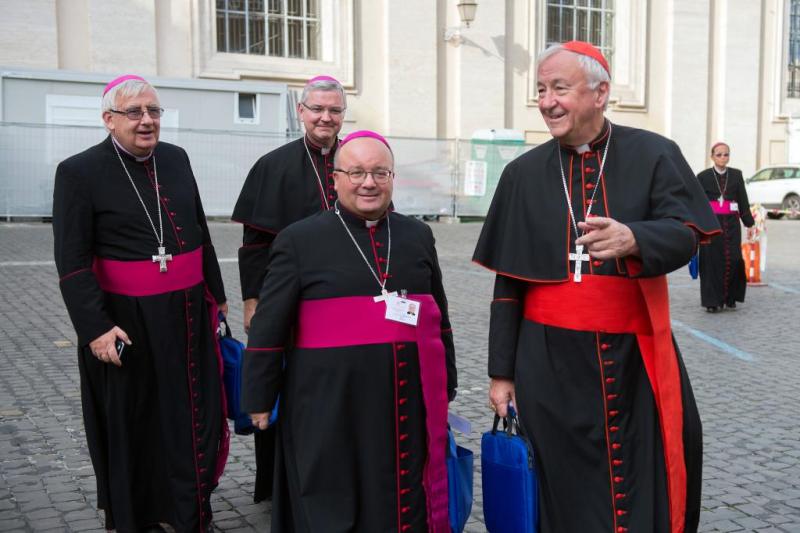 Cardinal Vincent with Bishops Ralph Heskett and Mark O'Toole, and Archbishop Charles Scicluna of Malta
