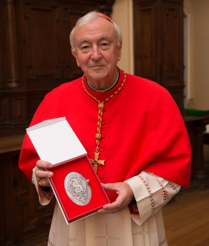 Cardinal Vincent with  Polish Senate award