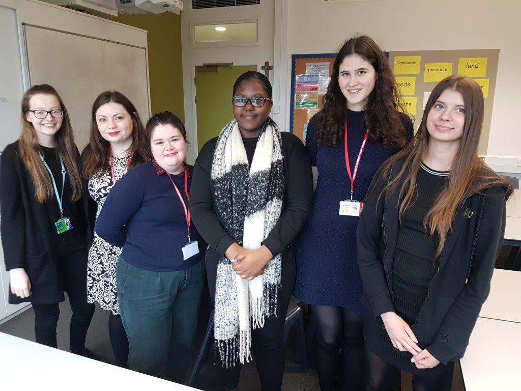 Caritas visiting the sixth former students at Our Lady’s