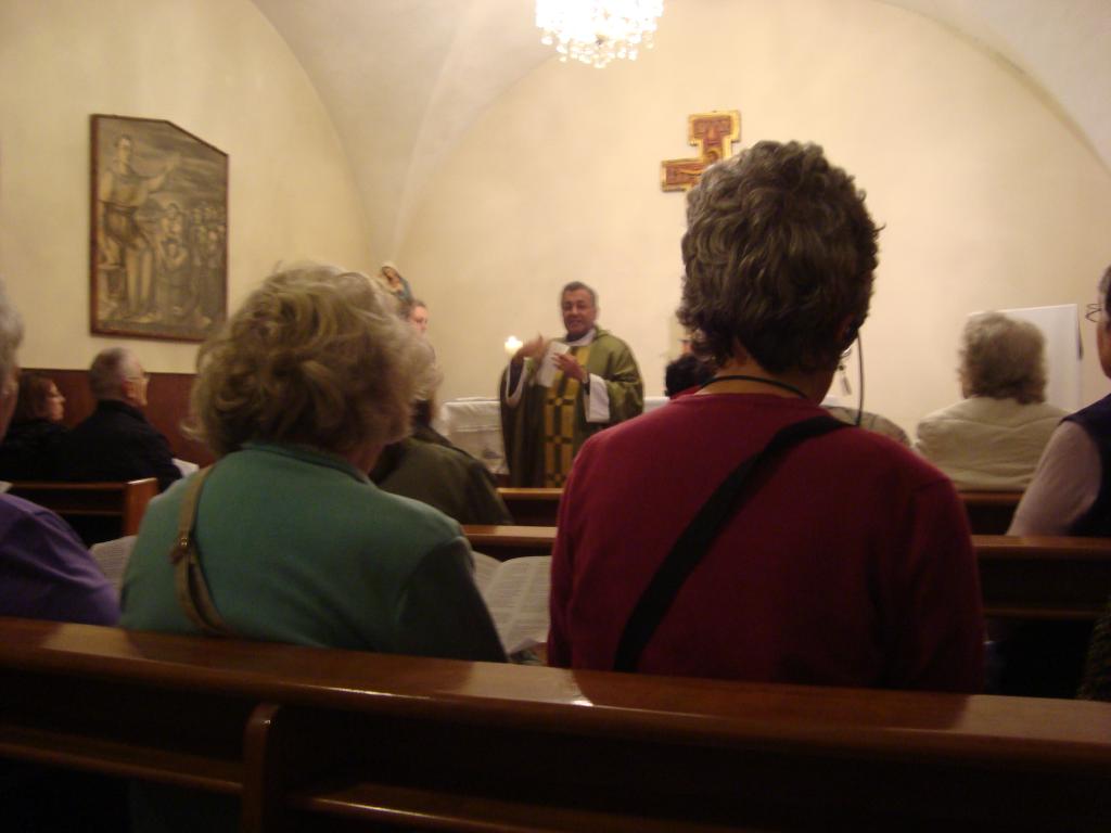 2015 Padua Fr Norbert celebrating Mass in word and sign.