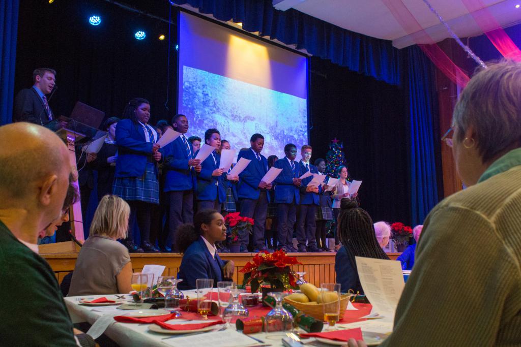 Bishop Douglass Students Host Seniors at Christmas