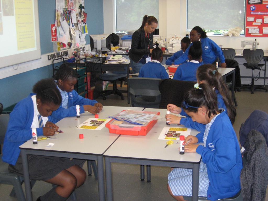 Students enjoy a textiles taster lesson at Our Lady's