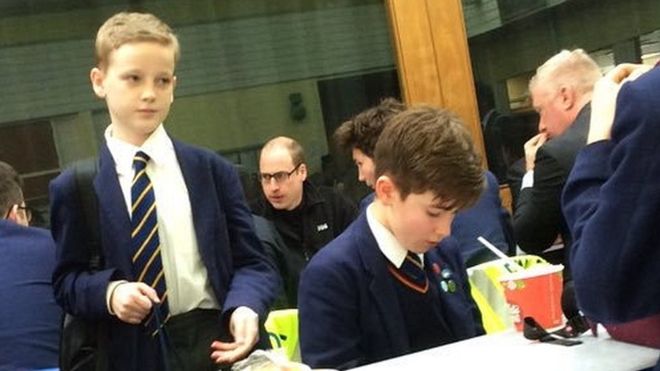 Prince William Takes Lunch Break at John Henry Newman School