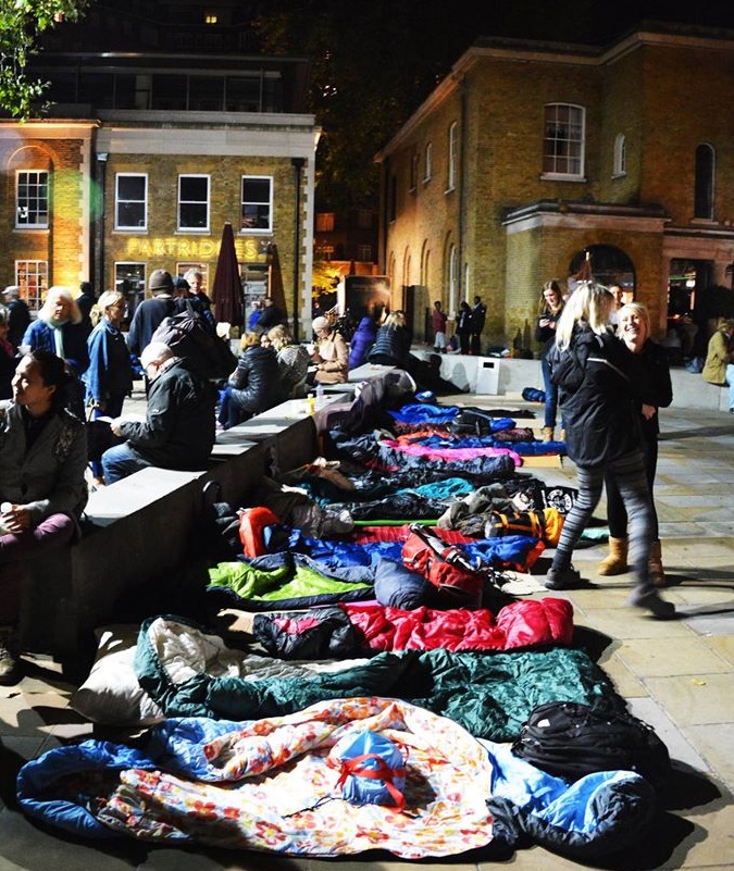 Glass Door Sleep Out, 7 October 2016 - Diocese of Westminster