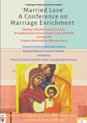 'Married Love'
A Conference on Marriage Enrichment - Diocese of Westminster