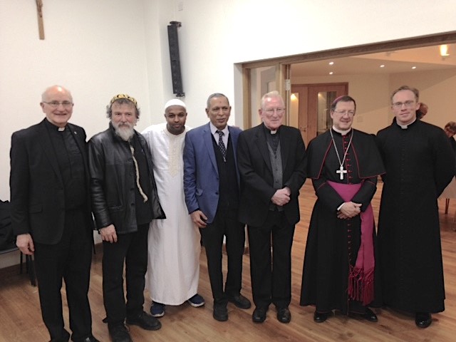Fr Michael McCullough CM, Lawrence Bard, Ahmed Mohamed, Ravi Lal, Fr Ray Armstrong CM, Bishop John Sherrington and Rev Stephen Young.