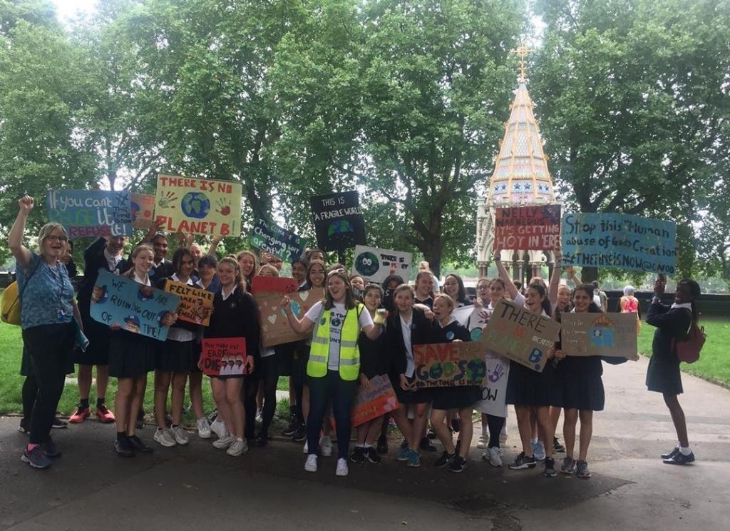 St Augustine's Priory pupils lobby for climate change - Diocese of Westminster