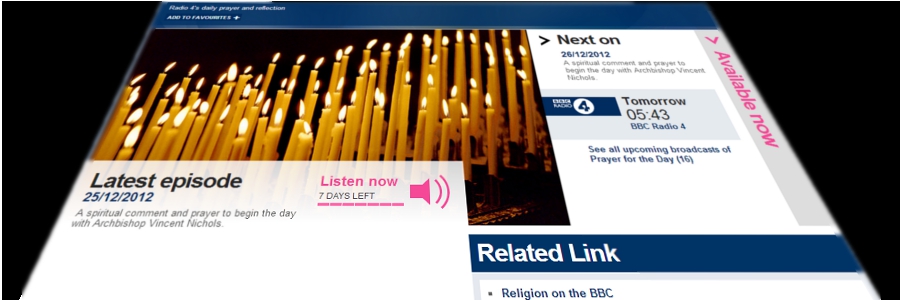 Archbishop Nichols on BBC Radio 4 Prayer for the Day