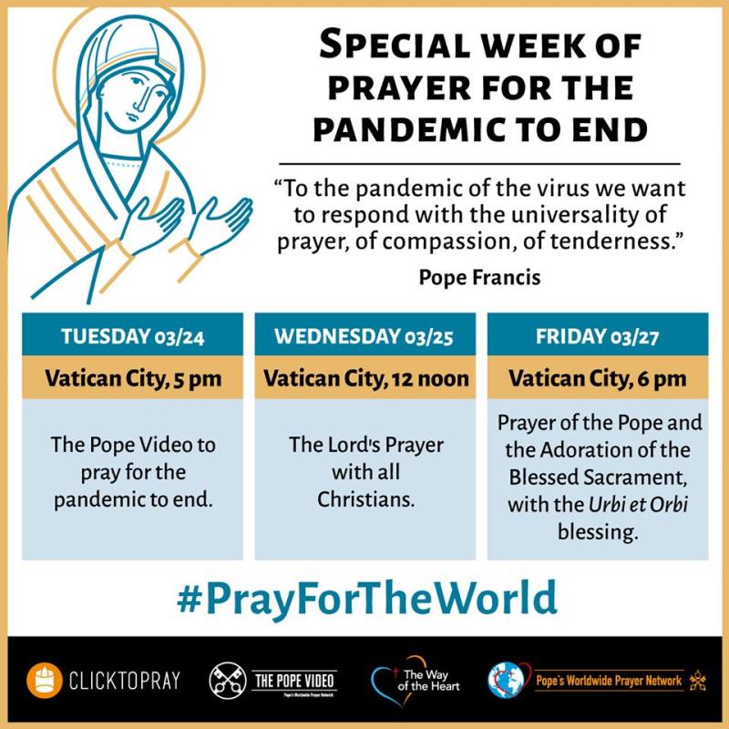 Pope Francis: Let us pray for the pandemic to end