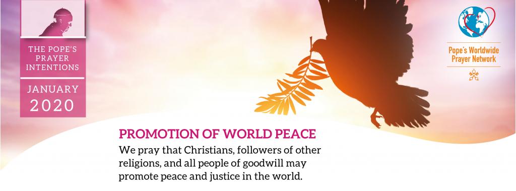 Pope's prayer intention for January: Peace in the world - Diocese of Westminster