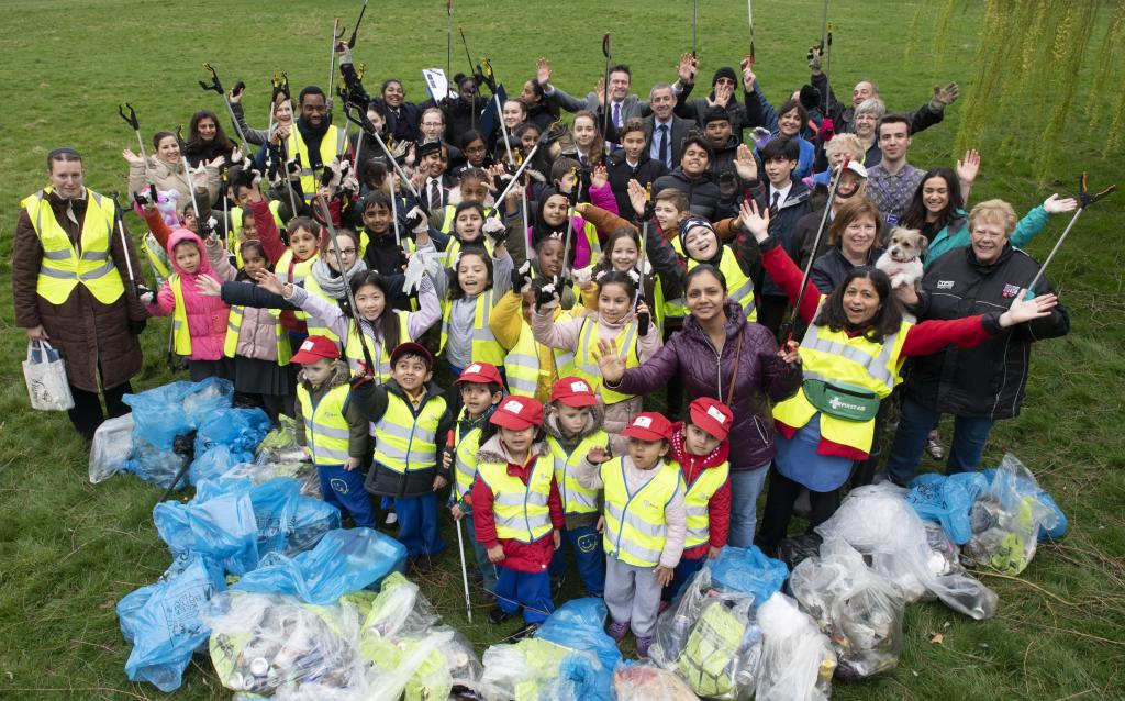St Gregory's Pupils Lead Park Clean Up