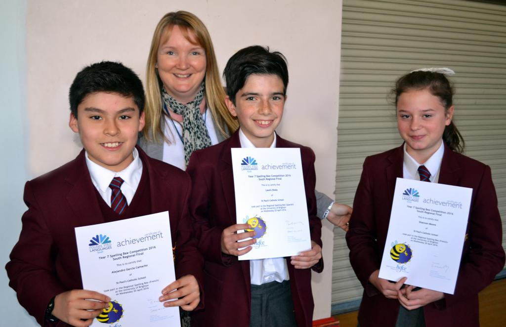  St Paul's Catholic College in final of Spelling Bee - Diocese of Westminster