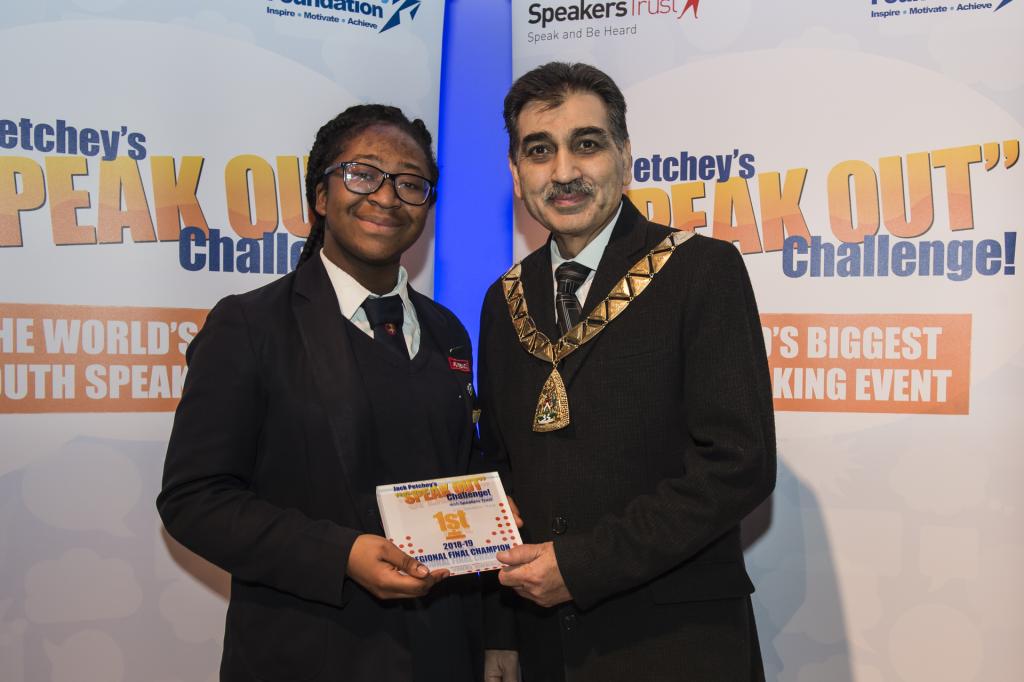 St Gregory's Pupil Wins Regional Final at the Jack Petchey Speak Out! Challenge - Diocese of Westminster