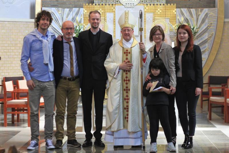 Bishop John with Matteo and his family