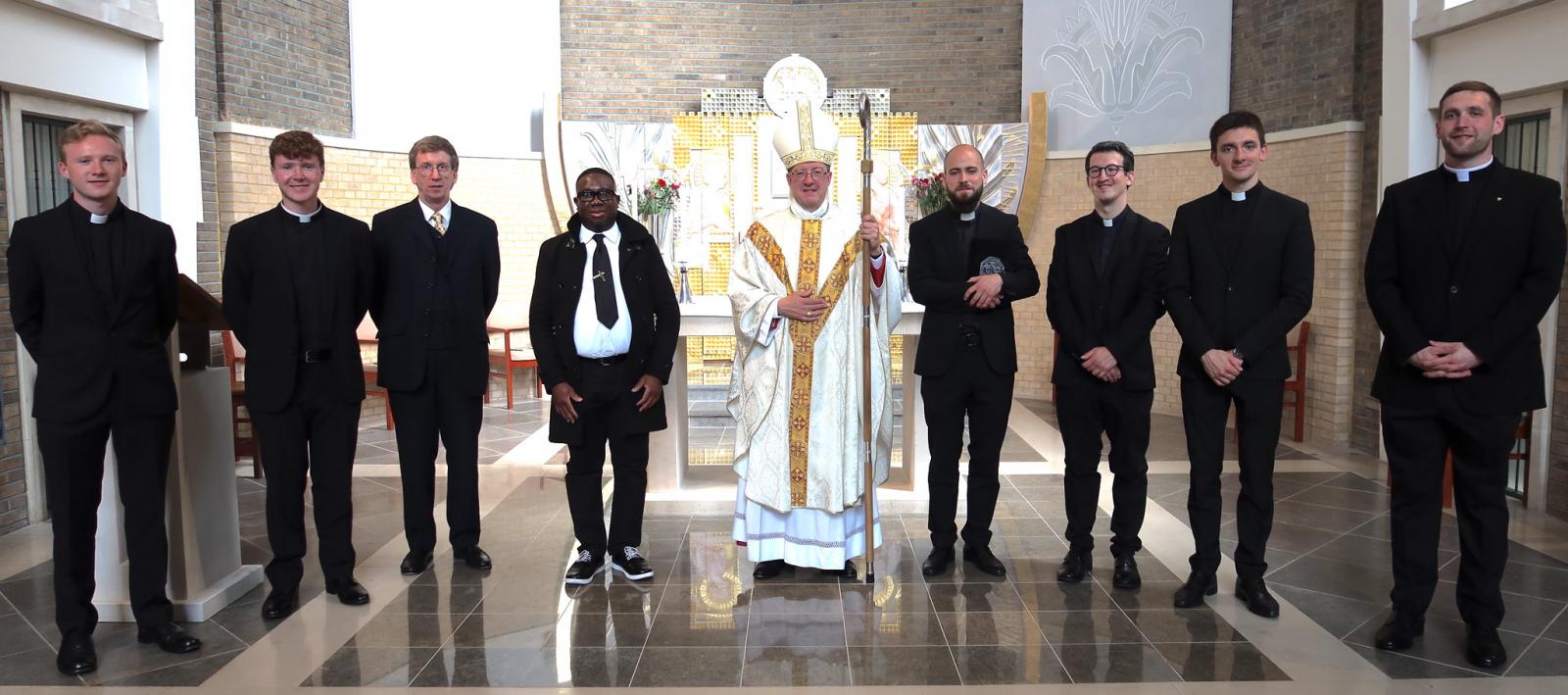 Mass for institution of lector and admission to candidacy at Allen Hall