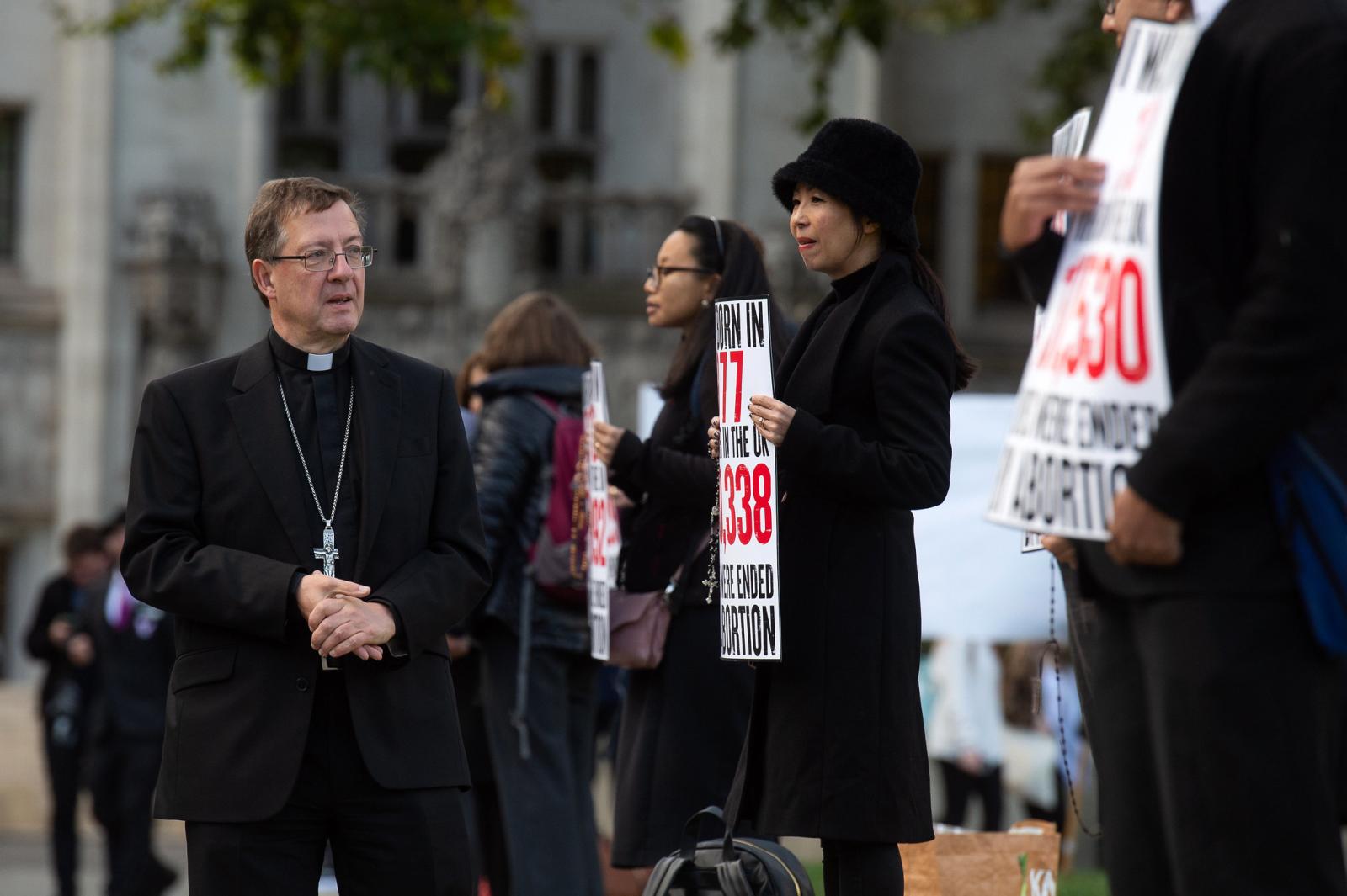 Bishop Sherrington offers prayers for Luke Gormally
